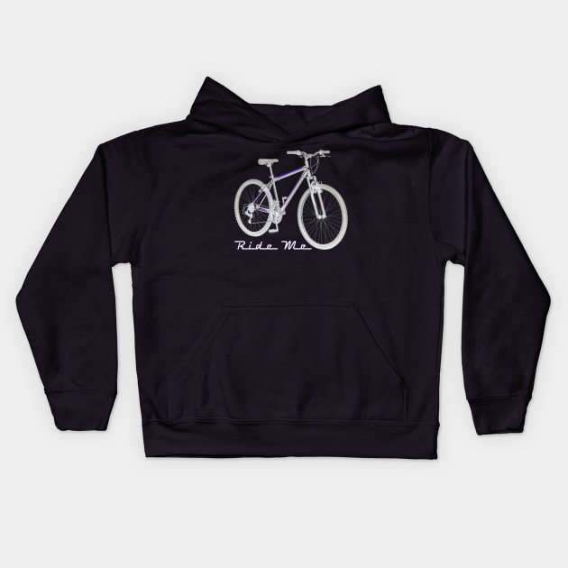 Ride Me - Bike Kids Hoodie by RainingSpiders